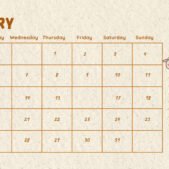 Brown January 2026 Calendar with task list Brown January 2026 Calendar with task list