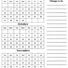 Autumn and fall 2026 calendar with to do list