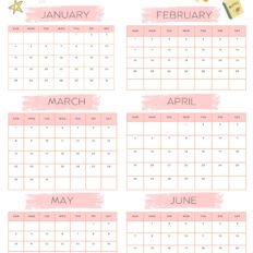 Beautiful 2026 six Month Calendar S1 1