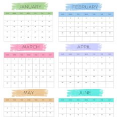 Beautiful 2026 six Month Calendar S1