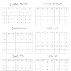 Black 2026 six Month Calendar S1
