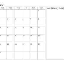 Black and White Minimalist 2026 Year Monthly Calendar Planner March Black and White Minimalist 2026 Year Monthly Calendar Planner March