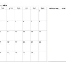 Black and White Minimalist 2026 Year Monthly Calendar Planner february Black and White Minimalist 2026 Year Monthly Calendar Planner february