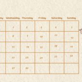 Brown Monthly 2026 Calendar april Brown Monthly 2026 Calendar april