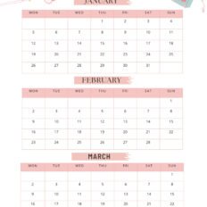 2026 Three Month Calendar Q1-1