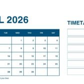 White and Green Simple Monthly Planner Calendar 2026 april White and Green Simple Monthly Planner Calendar 2026 april