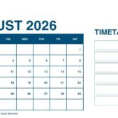 White and Green Simple Monthly Planner Calendar 2026 august White and Green Simple Monthly Planner Calendar 2026 august