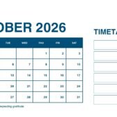 White and Green Simple Monthly Planner Calendar 2026 october White and Green Simple Monthly Planner Calendar 2026 october