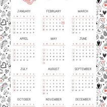 Valentine 2026 Yearly Calendar